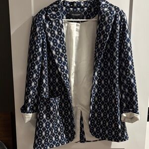 Liverpool Navy Geometric Women's Blazer